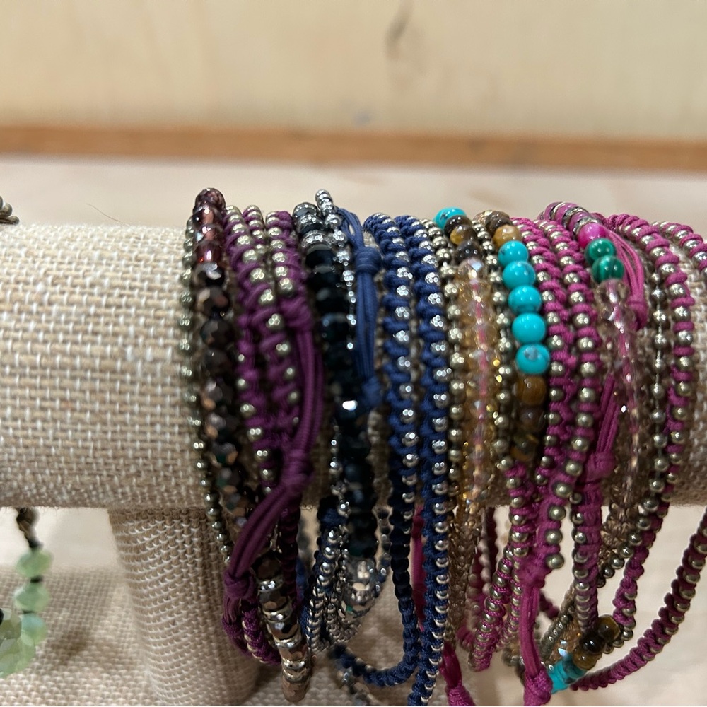 $15each Multi-wrap bracelets bead & thread